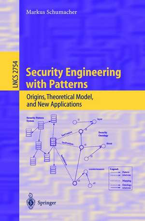 Security Engineering with Patterns: Origins, Theoretical Models, and New Applications de Markus Schumacher