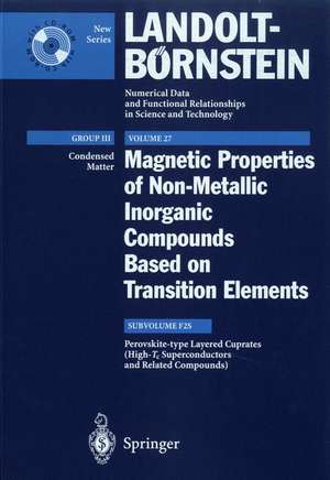 Perovskite-type Layered Cuprates (High-Tc Superconductors and Related Compounds): Supplement and extension to Vol III/27F2 de Z.A. Kazei