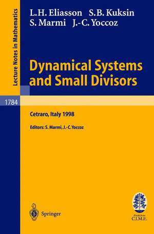 Dynamical Systems and Small Divisors: Lectures given at the C.I.M.E. Summer School held in Cetraro Italy, June 13-20, 1998 de Hakan Eliasson