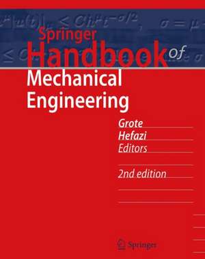 Springer Handbook of Mechanical Engineering de Karl-Heinrich Grote