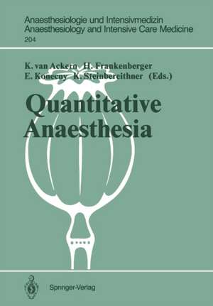 Quantitative Anaesthesia: Low Flow and Closed Circuit de K. van Ackern