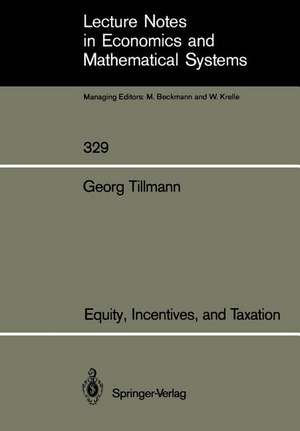 Equity, Incentives, and Taxation de Georg Tillmann