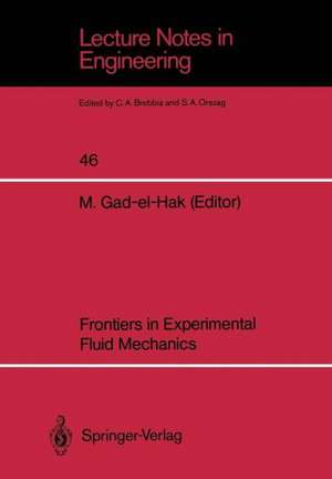 Frontiers in Experimental Fluid Mechanics de Mohamed Gad-el-Hak