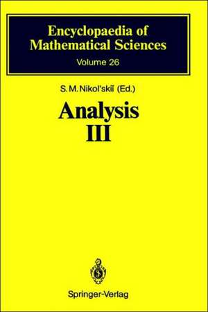 Analysis III: Spaces of Differentiable Functions de S. M. Nikol'skii