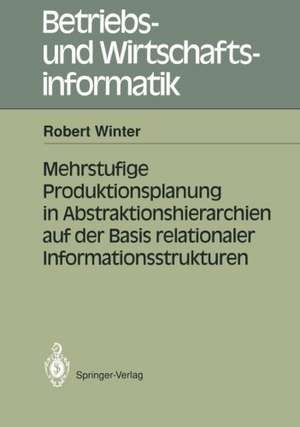 Mehrstufige Produktionsplanung in Abstraktionshierarchien auf der Basis relationaler Informationsstrukturen de Robert Winter