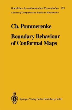 Boundary Behaviour of Conformal Maps de Christian Pommerenke