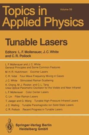 Tunable Lasers de Linn F. Mollenauer