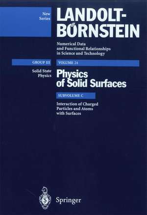 Interaction of Charged Particles and Atoms with Surfaces de P. Alkemade