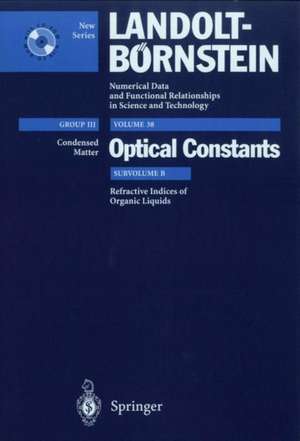 Refractive Indices of Organic Liquids de Christian Wohlfarth