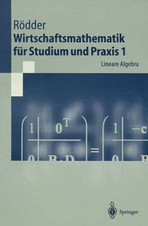 Wirtschaftsmathematik für Studium und Praxis 1: Lineare Algebra de Wilhelm Rödder