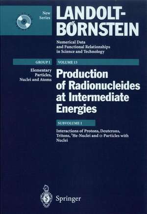 Interactions of Protons, Deuterons, Tritons, 3He-Nuclei, and a-Particles with Nuclei: (Supplement to I/13 A to D and F to H) de V.G. Semenov