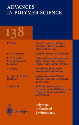 Polymers in Confined Environments de Steve Granick