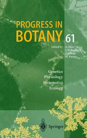 Progress in Botany: Genetics Physiology Systematics Ecology de K. Esser