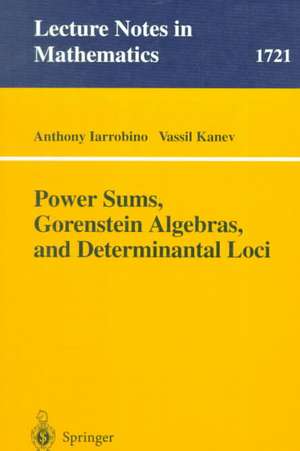 Power Sums, Gorenstein Algebras, and Determinantal Loci de A. Iarrobino