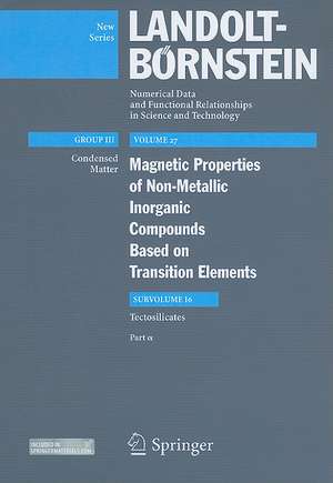 Magnetic Properties of Tectosilicates I de Emil Burzo