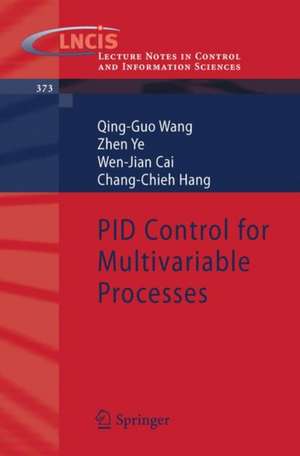 PID Control for Multivariable Processes de Qing-Guo Wang