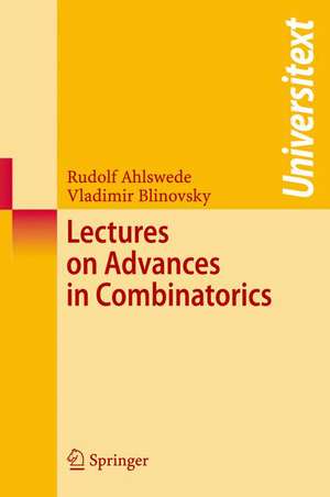 Lectures on Advances in Combinatorics de Rudolf Ahlswede