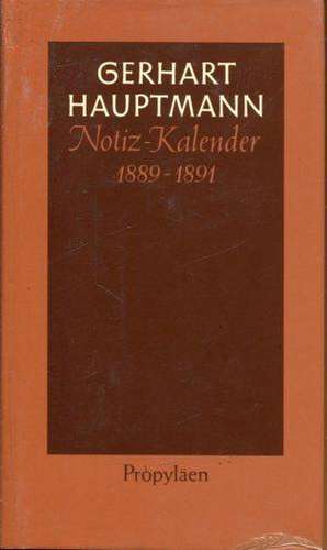 Notiz - Kalender 1889 bis 1891 de Martin Machatzke