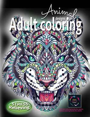 Adult coloring book stress relieving animal designs de Happy Arts Coloring