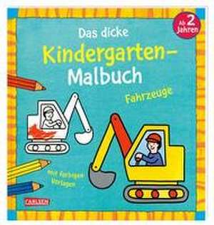 Ausmalbilder für Kita-Kinder: Das dicke Kindergarten-Malbuch: Fahrzeuge de Andrea Pöter