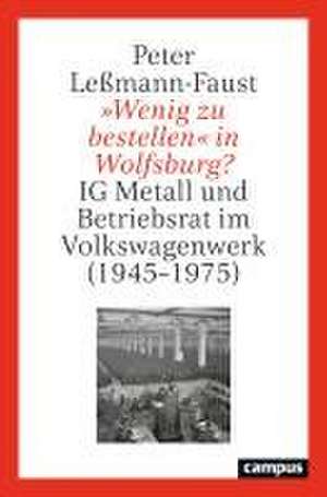 'Wenig zu bestellen' in Wolfsburg? de Peter Leßmann-Faust