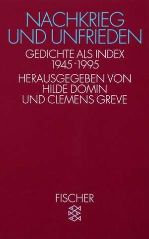 Nachkrieg und Unfrieden de Hilde Domin