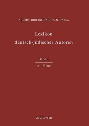 A - Benc de Archiv Bibliographia Judaica e.V.