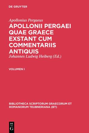 Quae Graece Exstant, Vol. I de Apollonius Pergaeus