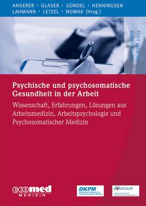 Psychische und psychosomatische Gesundheit in der Arbeit de Peter Angerer