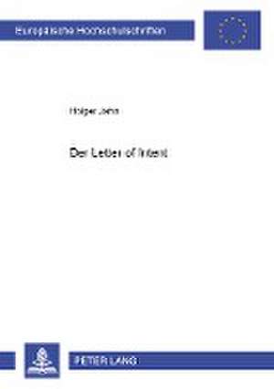 Der Letter of Intent de Holger Jahn