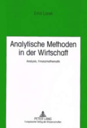 Analytische Methoden in Der Wirtschaft