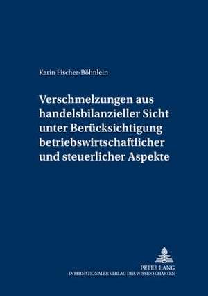 Verschmelzungen Aus Handelsbilanzieller Sicht Unter Beruecksichtigung Betriebswirtschaftlicher Und Steuerlicher Aspekte