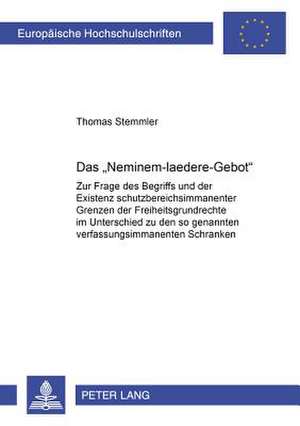 Das Neminem-Laedere-Gebot de Thomas Stemmler