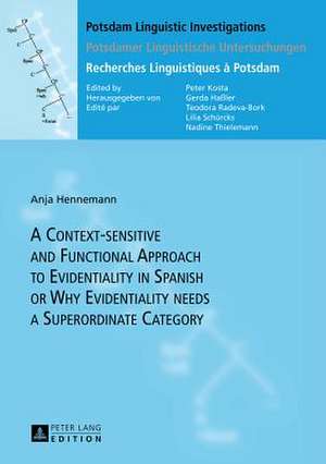 A Context-Sensitive and Functional Approach to Evidentiality in Spanish or Why Evidentiality Needs a Superordinate Category: Religioese Motive Im Werk Von Guenter Grass de Anja Hennemann