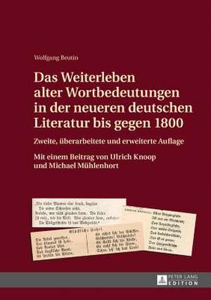 Das Weiterleben Alter Wortbedeutungen in Der Neueren Deutschen Literatur Bis Gegen 1800: Durchbrechungen Des Objektiven Nettoprinzips Im Einkommensteuerrecht de Wolfgang Beutin