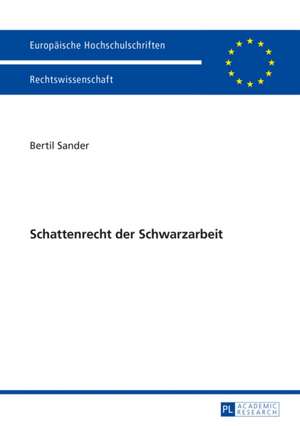 Schattenrecht Der Schwarzarbeit: Rechtspraktiker in Deutschsprachiger Praktikerliteratur Des 16. Jahrhunderts de Bertil Sander