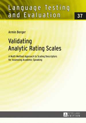 Validating Analytic Rating Scales de Armin Berger