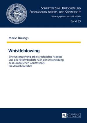 Whistleblowing de Mario Brungs