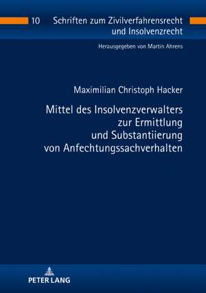 MITTEL DES INSOLVENZVERWALTERS ZUR ERMIT de Maximilian Christoph Hacker