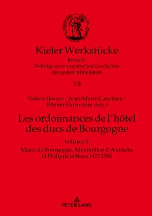 Les ordonnances de l'hôtel des ducs de Bourgogne