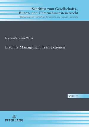 Liability Management Transaktionen de Matthias Sebastian Weber