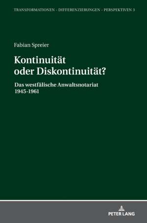 Kontinuitaet Oder Diskontinuitaet? de Fabian Spreier