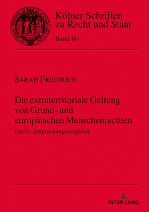 DIE EXTRATERRITORIALE GELTUNG VON GRUNH de Sarah Friedrich