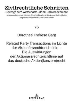 RELATED PARTY TRANSACTIONS IM LICHTE DH de Dorothee Therese Barg