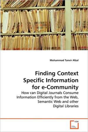 Finding Context Specific Information for e-Community de Muhammad Tanvir Afzal