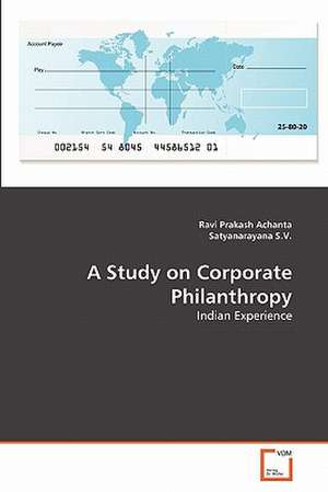 A Study on Corporate Philanthropy de Ravi Prakash Achanta