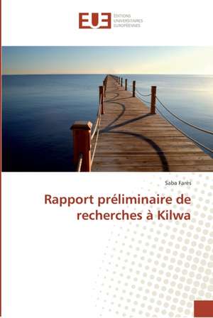 Rapport préliminaire de recherches à Kilwa de Saba Farès