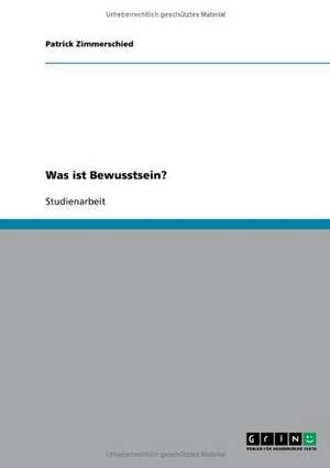 Was ist Bewusstsein? de Patrick Zimmerschied