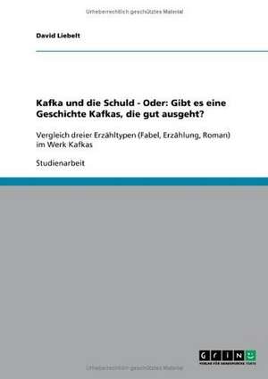 Kafka und die Schuld - Oder: Gibt es eine Geschichte Kafkas, die gut ausgeht? de David Liebelt