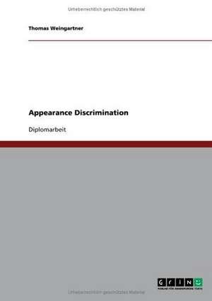 Appearance Discrimination de Thomas Weingartner